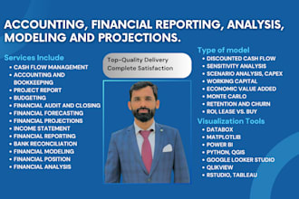 do accounting, financial reporting, analysis, modeling and projections