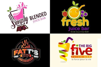 make food drink bbq bar bakery cafe logo design