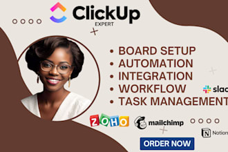 be your clickup expert streamline workflow board setup automation integration