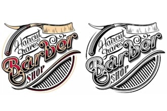 do barber shop, barber, spa and beauty salon logo