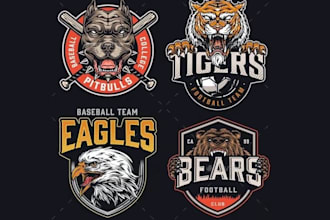 do sports soccer football baseball league logo for your team