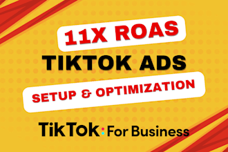 setup and optimised tiktok ads for sales and leads
