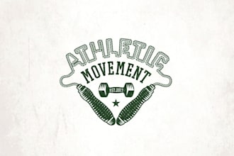design athletic movement gym logo