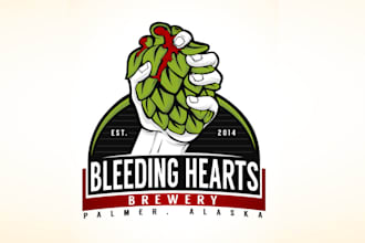 design bleeding heart brewery logo