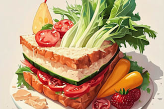 paint food and beverage illustration
