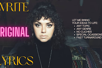 be your indie, folk, or country songwriter and lyricist