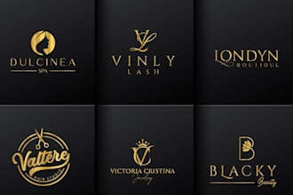 create minimalist feminine modern beauty logo design