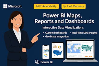 create power bi maps, reports and dashboards using power bi