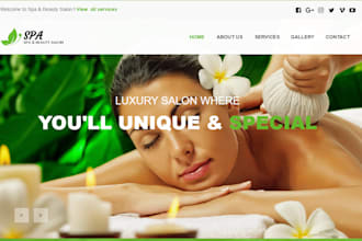 design spa beauty website shopify store body care salon cosmetic dropship store