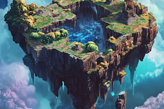 do a fantasy map illustration or dnd map art