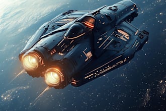 draw a spaceship or vehicle design