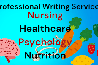 write in nursing, healthcare, nutrition, and psychology