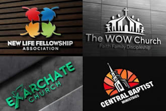 make christian ministry religious and church logo design