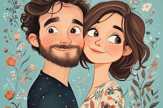 make realistic family portrait, couple or group from photo