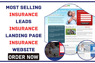 highly converting insurance leads insurance landing page insurance website
