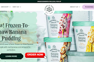 design selling bakery ecommerce website pastries website dessert cookies store