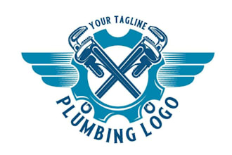 make professional plumbing and cleaning logo design