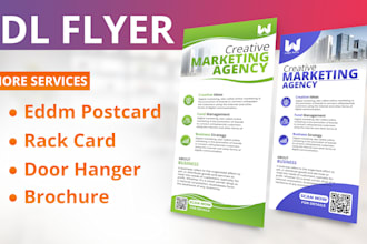 design dl flyer, eddm postcard, epk, rackcard