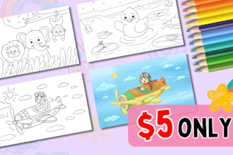 draw bold and easy coloring book pages for kdp amazon