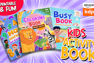draw kids activity book, kids worksheets, coloring pages for amazon KDP