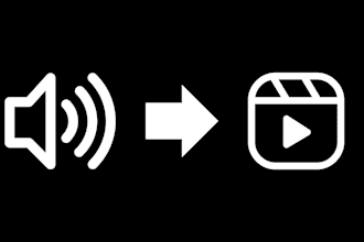 convert your audio to video for social media