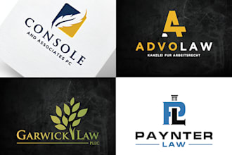 do professional attorney, lawyer legal and law firm logo design