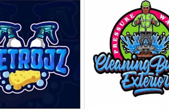 do clean house,janitorial or commercial cleaning logo