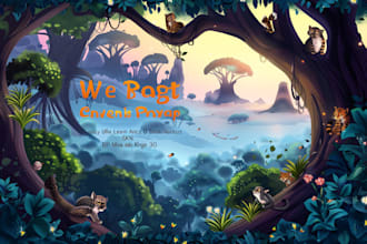 create a magical childrens book cover illustration