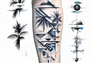 draw a customized unique floral tattoo design for you