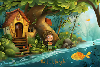 custom illustrations for beautiful childrens book covers