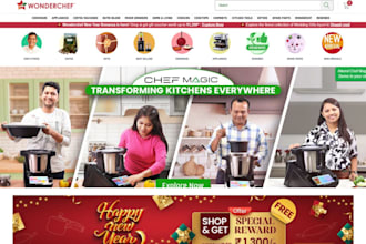 design luxury home appliances website kitchen website home accessories website