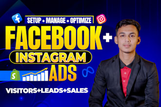run facebook ads campaign, and ig ads, sales and leads