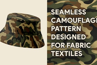 design camouflage seamless patterns for fabric textiles