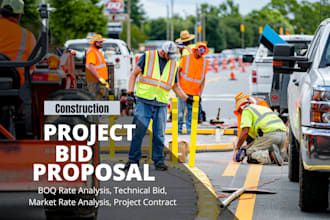 prepare professional construction bid proposals and tender documents
