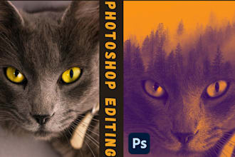do editing, retouching work in adobe photoshop