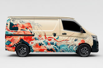 make branding vehicle wrap, van wrap, car wrap, truck wrap