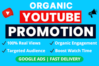 do organic youtube video and channel promotion, viral music video promotion, SEO