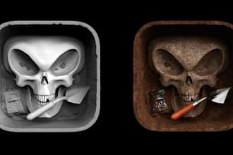 design unique low poly 3d icons for your website or app