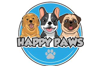 do beautiful pet dogs cats animal cartoon logo or any graphics design in 24hrs
