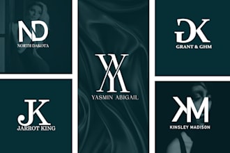 do a modern monogram and initial letters clothing brand logo