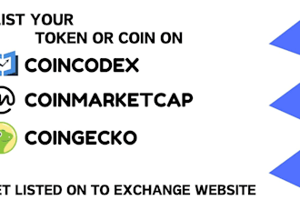 do coin listing, token listing, on exchange sites, coinmarketcap, coingecko
