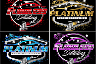 provide unique auto detailing, automotive car and truck logo for your business