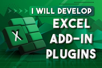 develop microsoft office excel addin  plugin