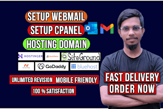 setup cpanel, webmail, hosting, domain, dns,fix issues