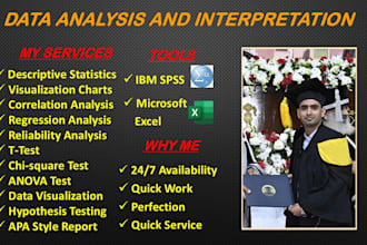 do data analysis interpretation on excel and spss