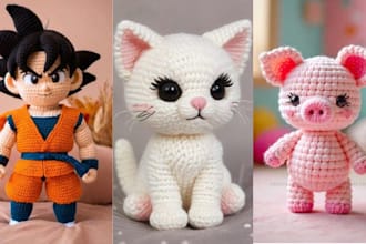 write a detailed amigurumi crochet pattern with picture and video tutorial etsy