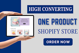 build a professional one product shopify store, shopify dropshipping website