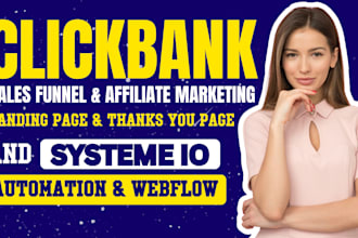 clickbank, sales funnel in systeme io clickfunnels gohighlevel kajabi kartra
