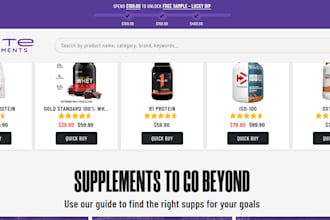 create 7 figure supplement shopify store health and wellness fitness website