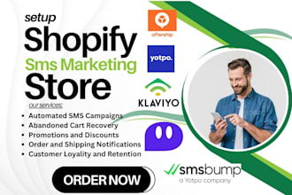 setup shopify sms marketing  klaviyo yotpo omnisend aftership postscript store